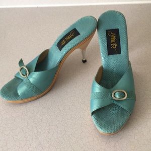 Betsey Johnson style platform slide heels